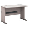 48 in. Desk in Pewter and White Spectrum