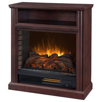 Pleasant Hearth 30" Parkdale Mobile Infrared Media Electric Fireplace, Cherry