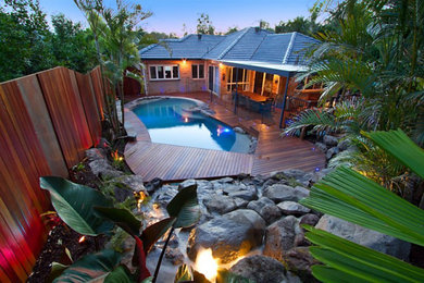 Design ideas for a tropical home design in Brisbane.