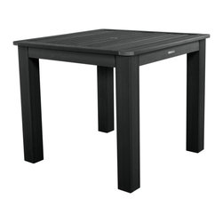 Highwood USA - Square Counter-Height Dining Table, Black - Outdoor Pub And Bistro Tables