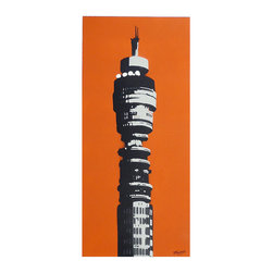 BT Tower on Orange - Paintings
