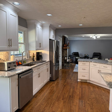 Transitional Kitchen Remodel Done In New White Cabinets