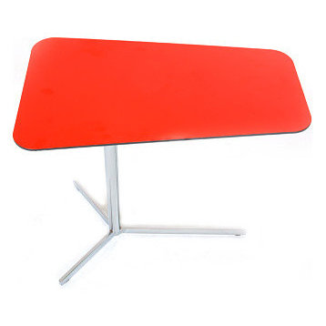 Tred Side Table, Orange Laminated Top