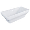 Eviva Lily 60" White Acrylic Free Standing Bathtub