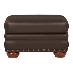 Brennan Premier Ottoman by La-Z-Boy shown in Cigar - Products