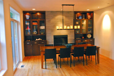 Inspiration for a contemporary dining room remodel in Other