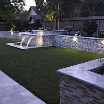 Outdoor lighting extends the evening entertaining