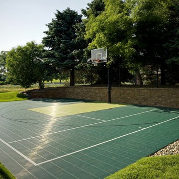 Quick-Draining Backyard Sport Court