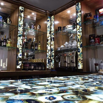 Blue Agate Bar Counter tops-Aura Semi Precious Stone