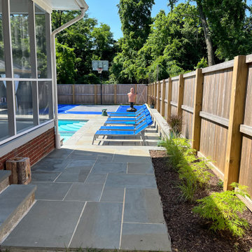 Pool, Basketball Court, and Retaining Wall in Silver Spring, MD
