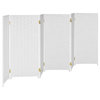 3 ft. Short Woven Fiber Room Divider 6 Panel White