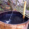 Water Tight Shallow Wine Barrel Planter, 17"h