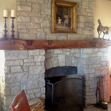 River Rock Fireplace