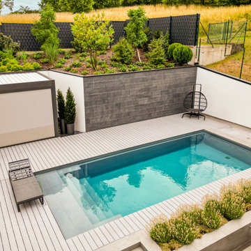 Modern, clean, high-end. Moderne Gartenanlage in Coburg.