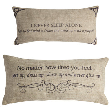 Get Up Motivational Double Sided Pillow Gift for Women Teens Bedroom Pillow
