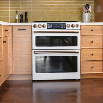 Mid-Century Fusion kitchen remodel and living space addition in Monrovia