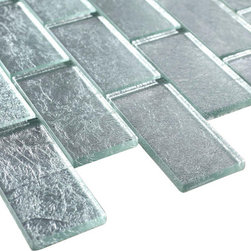 2x4 Glossy Glitter Ice Sky Subway Glass Mosaic Tiles - Home Accessories & Decor