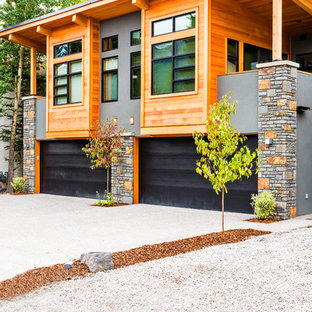 Inspiration för stora rustika flerfamiljshus