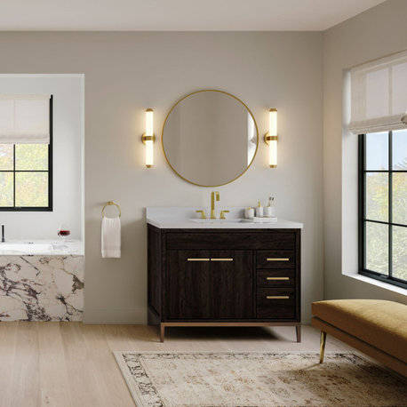 Beatrice Bathroom Vanity, Brown, 42", Single Sink, Freestanding