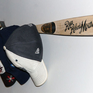 Custom Made Baseball Bat Hat Rack