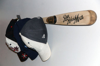 Custom Made Baseball Bat Hat Rack