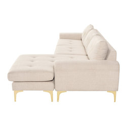 Nuevo - Sand / Right Hand / Gold - Sectional Sofas