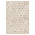 Jaipur Living - Vibe by Annistyn Trellis Cream/ Black Area Rug 5'3"X7'6" - Inspired from urban nomad lifestyles and modern Moroccan features, the Emrys collection stuns in any living space. The Annistyn area rug exhibits a simple yet classic trellis design. The easy-to-decorate colorway of cream, light taupe, and black beautifully highlights the textural high-low pile. The durable yet soft polypropylene and polyester fibers create a kid and pet friendly accent piece perfect for high and low-traffic areas in any home.