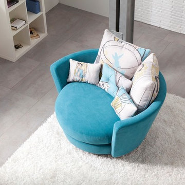 MyNest Swivel Lounge Arm Chair by Famaliving California