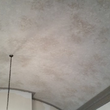 Custom Faux Finish on Barrell Ceiling in Dining Room at Golf Club, Wilton, NY