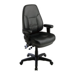 High Back Executive Leather Ergonomic Office Chair - Office Chairs