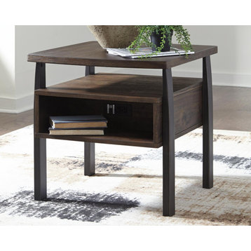 Vailbry Casual Brown Rectangular End Table