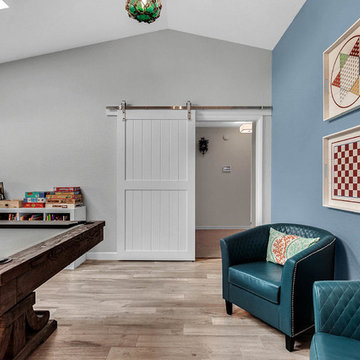 Custom Barn Doors in Kitchen & Game Room-Green Lake
