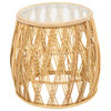 Natural Brown Rattan Accent Table 564072