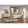 Bowery Hill Farmhouse Wood Eastern King Panel Bed in Antique White