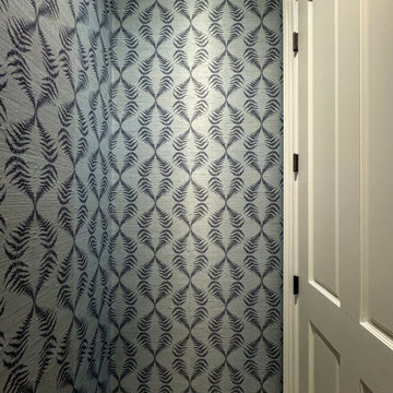 Serena & Lily Grasscloth Wallpaper Installation - Restroom