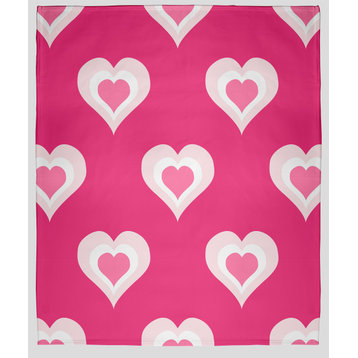 30 x 40 in Burnin' Love Valentine's Throw Blanket, Pink