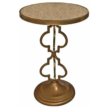Bacall Art Deco Mirrored Accent Table