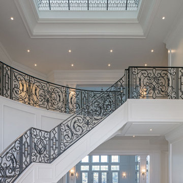 Large stained and leaded glass domed ceiling