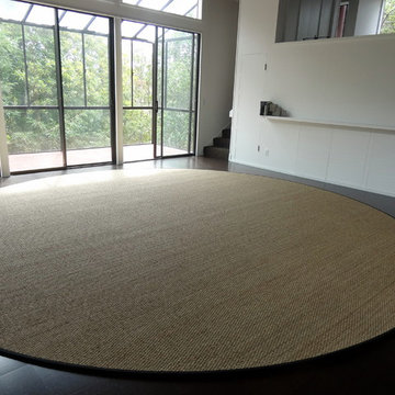 Living Room and Porch Floors Transformed with Custom Seagrass Rugs