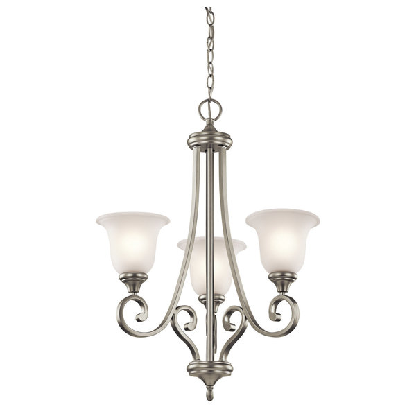Wire Glass Aria 5 Light Chandelier, CylinderFlat, Nickel, GridClear Wire Glass Aria 5 Light Chandelier, CylinderFlat, Nickel, GridClear