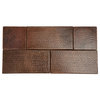 Premier Copper Products T48DBH 4" x 8" Hammered Copper Tile