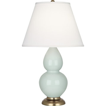 Small Double Gourd Accent Lamp, Celadon