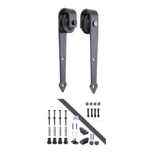 6 Arrorw Shape Steel Sliding Barn Door Hardware Track Kit