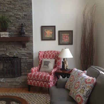 Traditional Living Room with Contemporary Accents