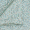 Teal Floral Damask Fabric By The Yard, Jacquard Weave Fabric, Upholstery