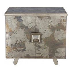 Worlds Away Lucy Reverse Antique Mirror Cabinet Silver - Bathroom Mirrors