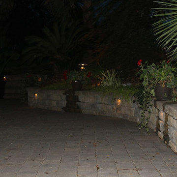 Tropical Backyard Oasis - waterfall and koi pond
