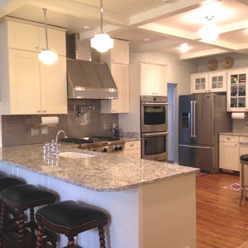 Eden Mosaic Tile Installations: Brick And Square Pattern Stainless Steel Tile