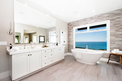 Inspiration for a transitional bathroom in Orange County.