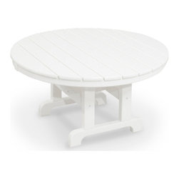 Ivy Terrace Furniture - Ivy Terrace Classics Round 36" Conversation Table, White - Outdoor Coffee Tables
